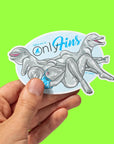 FOLLOW US ON ONLY FINS - sticker