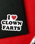 I Love Clown Farts - sticker