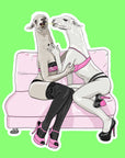 LESBIAN LLAMAS - sticker