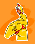 RUBBER CHICK MAGNET - sticker pack