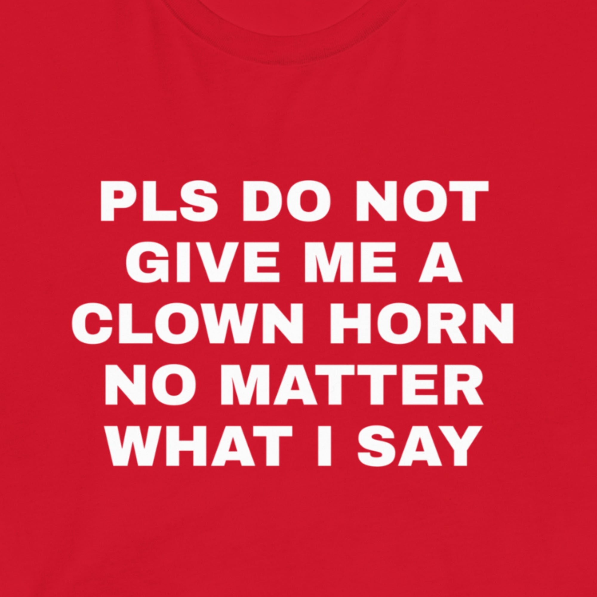 Pls Do Not Give Me a Clown Horn - Unisex t-shirt