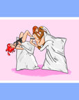 PILLOWS LESBIAN FIGHTING print