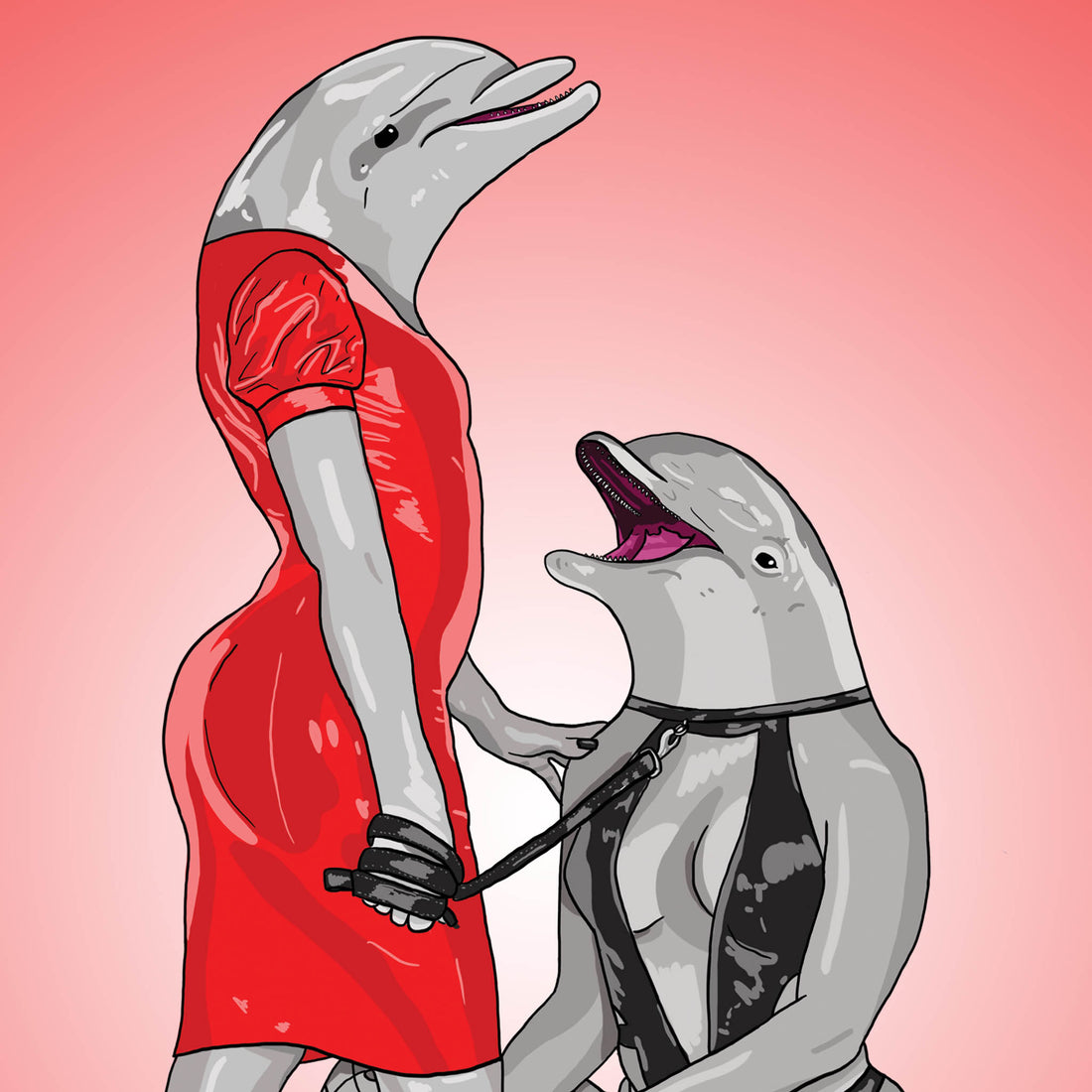 BDSM Dolphins print