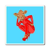RED LATEX COW - Magnet