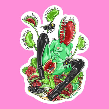 MEANEST FLY TRAP - sticker